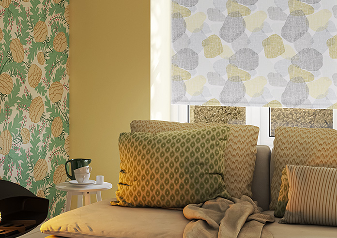 Linen Patch, Warm Yellow - Twist&Fit Roller Blind - Image 5